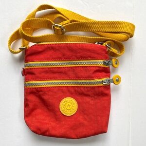 Kipling Alvar Extra Small Crossbody Bag Purse AC7098 Red Orange Yellow NO MONKEY